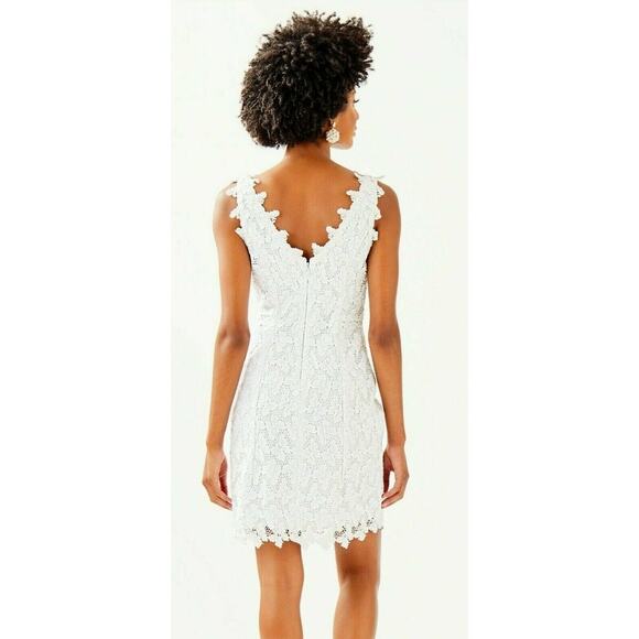 Lilly Pulitzer Reeve Shift Butterfly Lace Dress Resort White Papillion Lace 2 - Picture 4 of 13